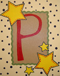 Single canvas letter...from Painted Jewels