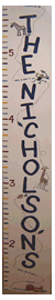 Growth charts from Painted Jewels...customized with the theme of your choice