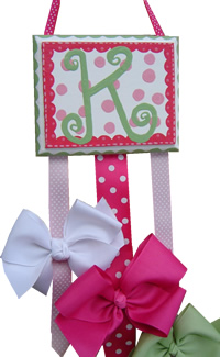 Custom created hair bow holders...from Painted Jewels