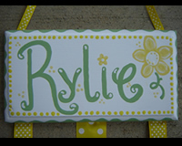 Wide Hairbow Holder, with Flower