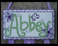 Wide Hairbow Holder, with Flowers and Butterflies