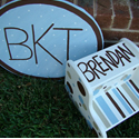 Polka Dot Stripe Themed Stepstools from Painted Jewels ... click to enlarge
