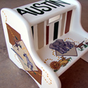 Safari Theme Stepstools from Painted Jewels ... click to enlarge