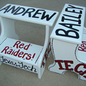 School Spirit Stepstools from Painted Jewels ... click to enlarge